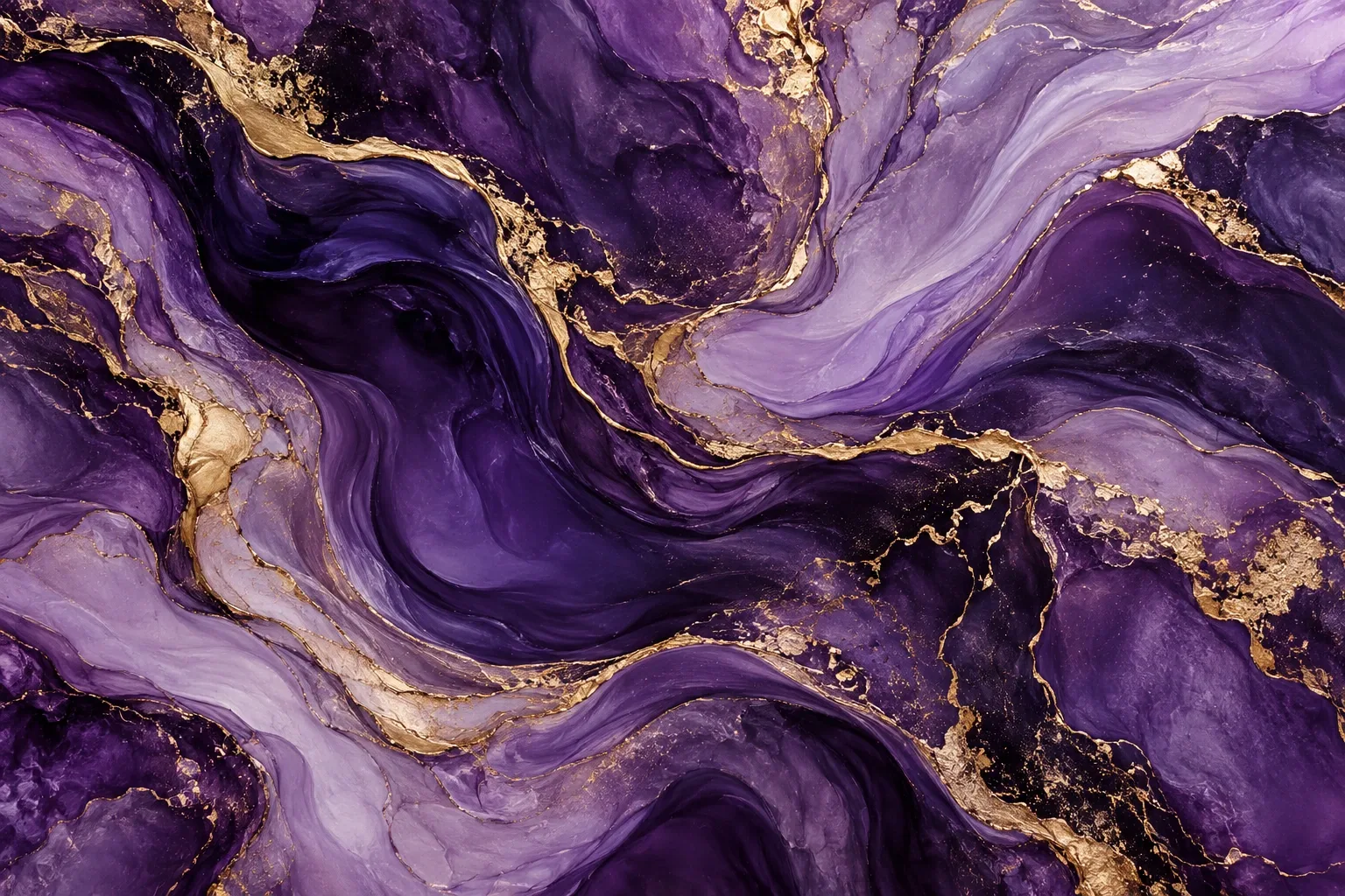 Amethyst marble with gold veins